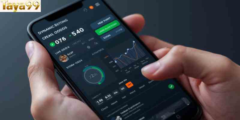 Mobile betting dashboard showing live odds and statistics